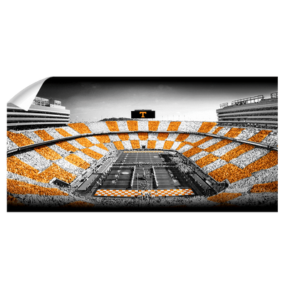 Tennessee Volunteers - Checkerboard Neyland B&W - College Wall Art #Wall Decal