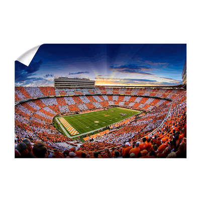 Tennessee Volunteers - Checkerboard Sunset - College Wall Art #Wall Decal