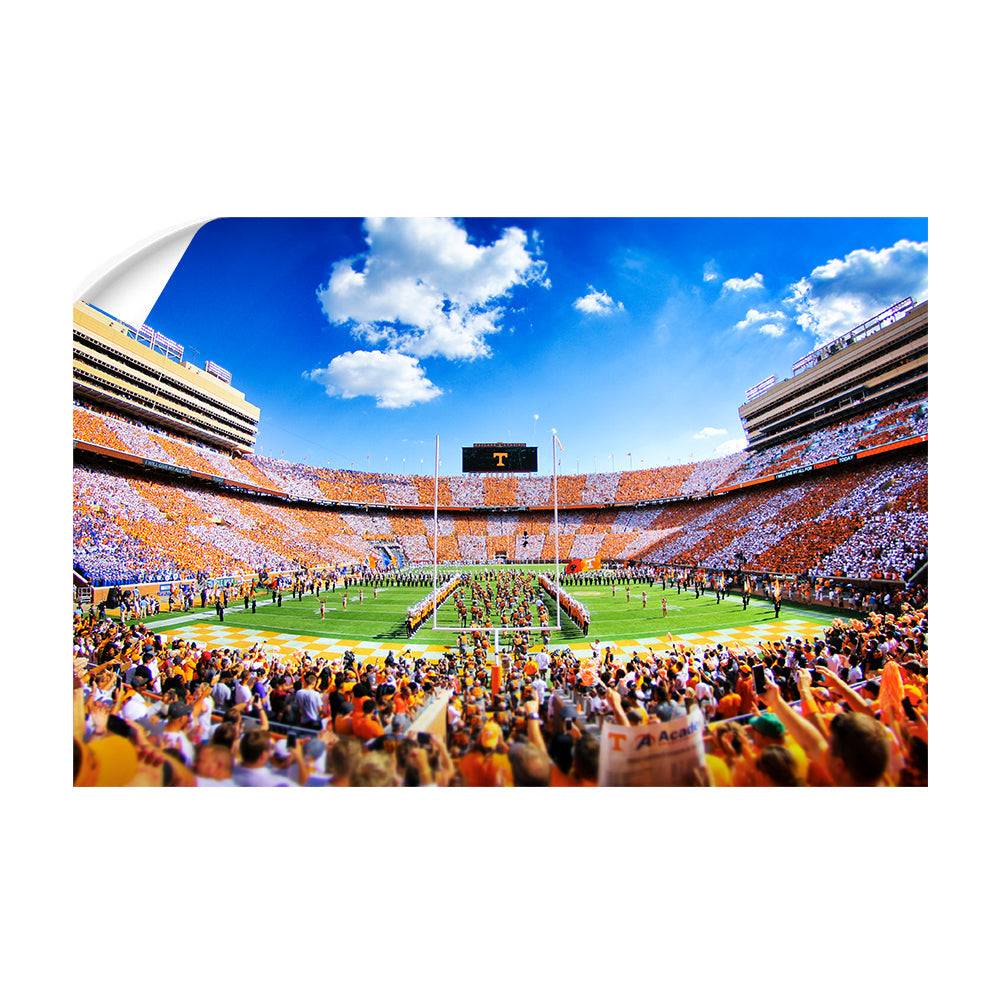 Tennessee Volunteers - Reverse Checkerboard Running thru the T - College Wall Art #Canvas