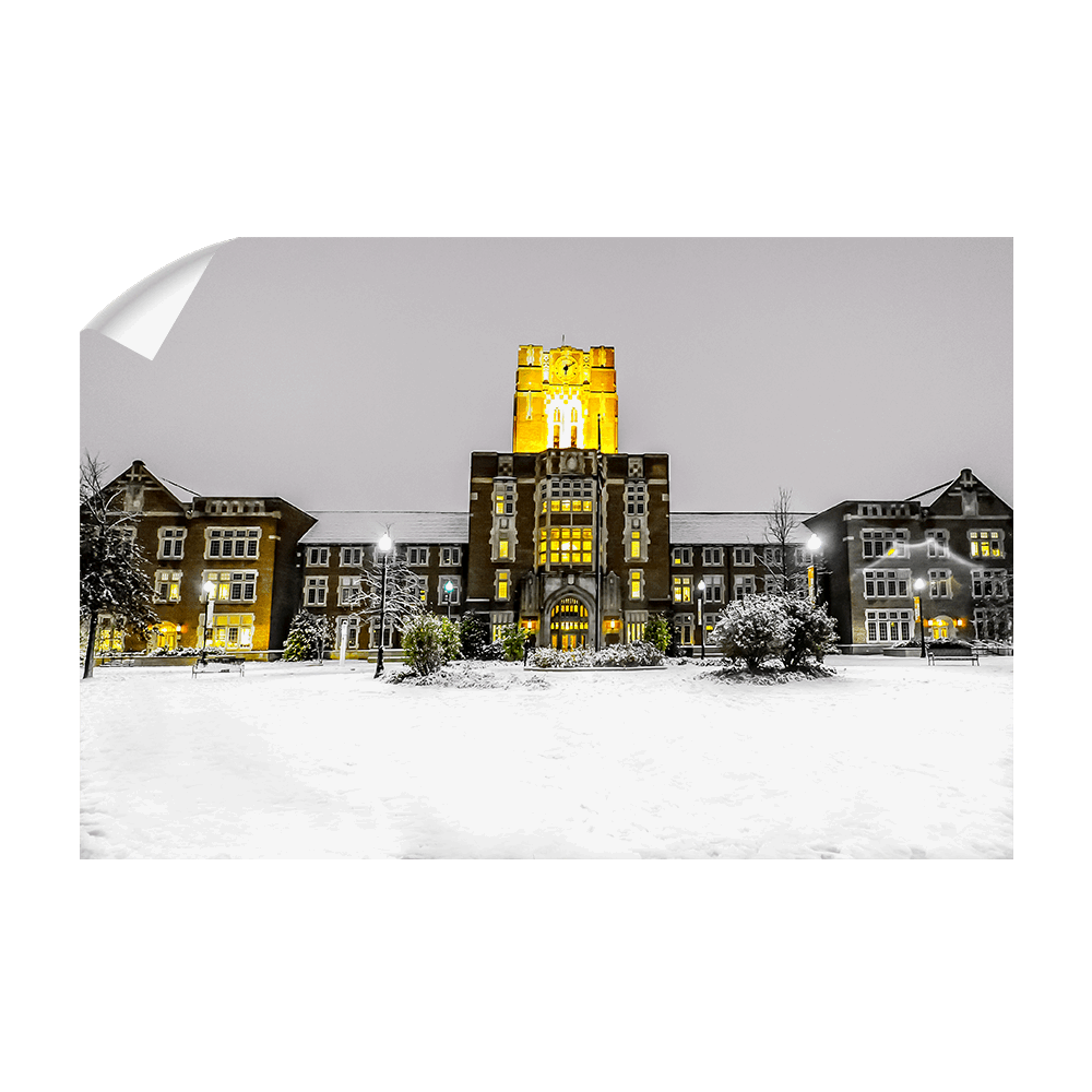 Tennessee Volunteers - Ayres Hall Winter Day - College Wall Art #Canvas