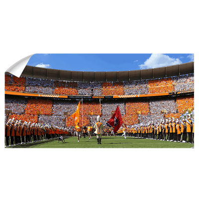 Tennessee Volunteers - Checkerboard Thru the T Pano - College Wall Art #Wall Decal