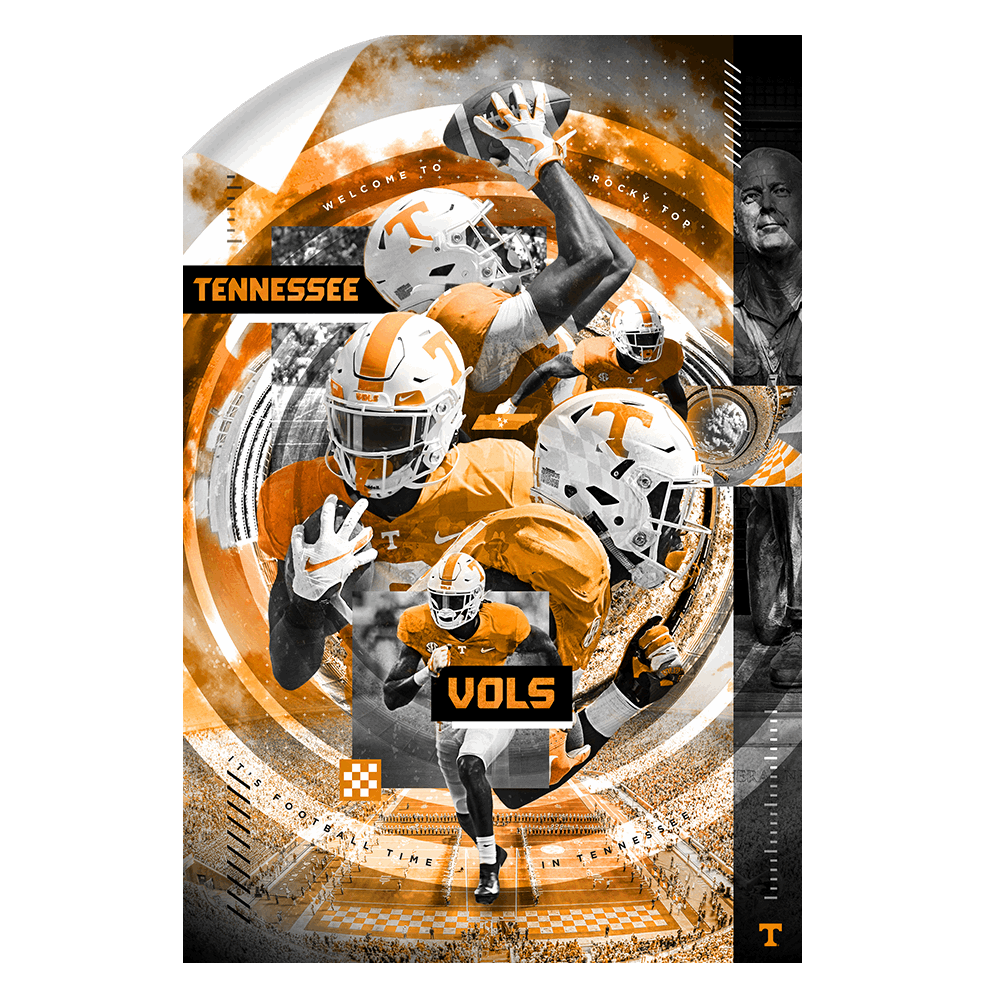  Tennessee Volunteers - Football Time - College Wall Art #Canvas