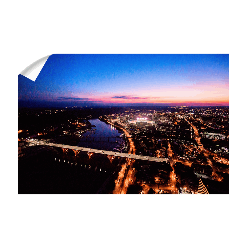 Tennessee Volunteers - Aerial sunset over Neyland - College Wall Art #Canvas