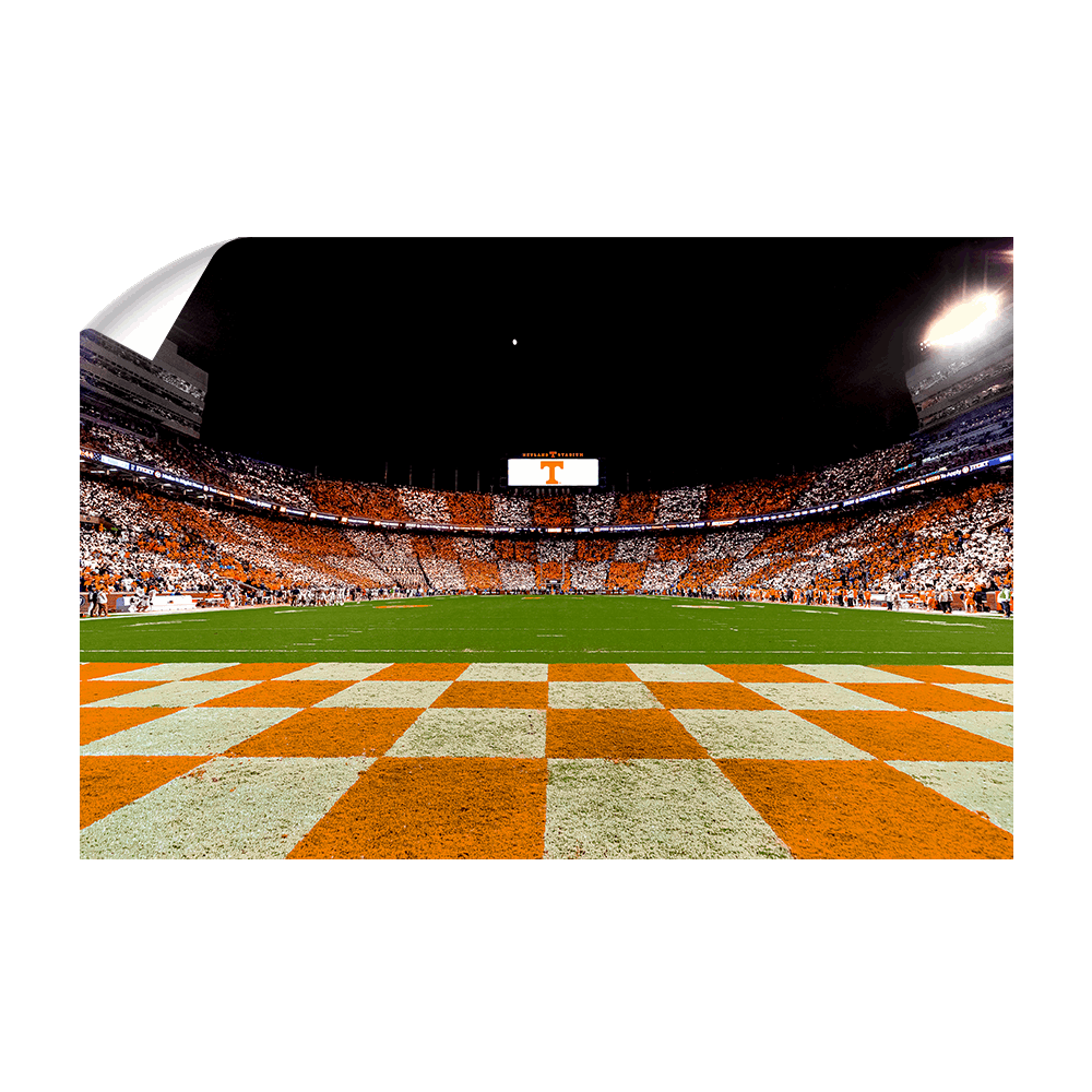 Tennessee Volunteers - Checkerboard Neyland Under the Lights - College Wall Art #Canvas