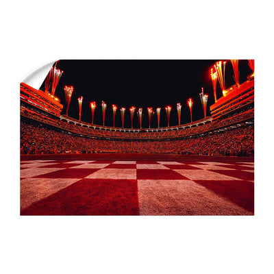 Tennessee Volunteers - Checkerboard End Zone Neyland Fireworks - College Wall Art #Wall Decal