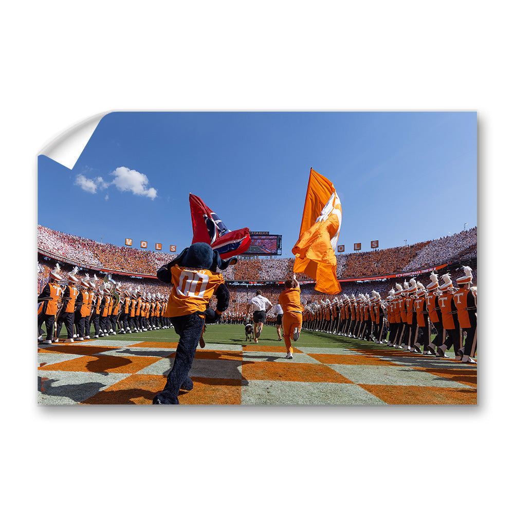 Tennessee Volunteers - Running into Checkered Neyland - College Wall Art #Wall Decal