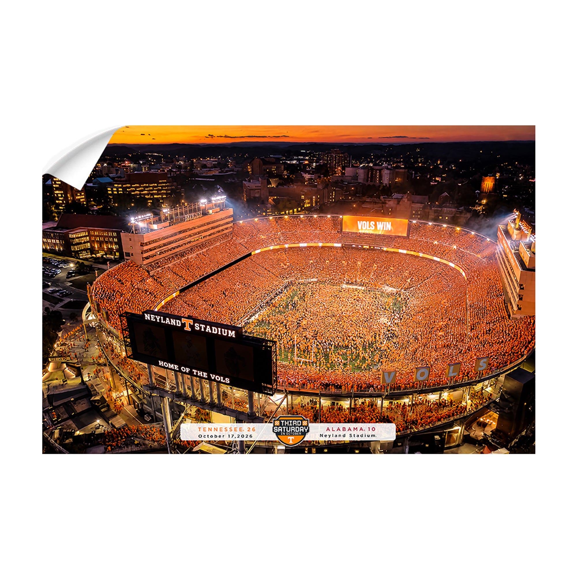 Tennessee Volunteers - Third Saturday in October Aerial 2026 - College Wall Art #Wall Decal