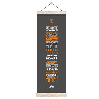 Tennessee Volunteers - Alma Mater Grey - College Wall Art #Hanging Canvas