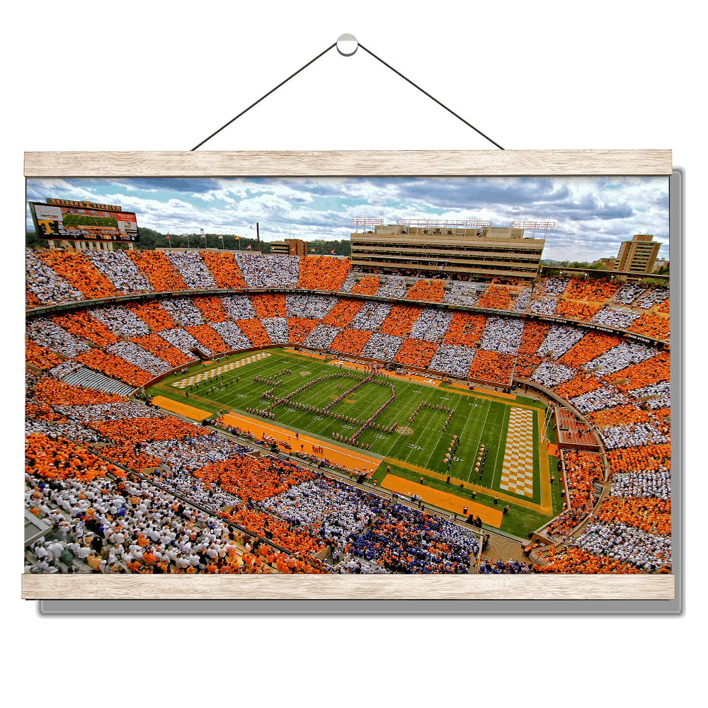 Tennessee Volunteers - Aerial Neyland Checkerboard - College Wall Art #Canvas