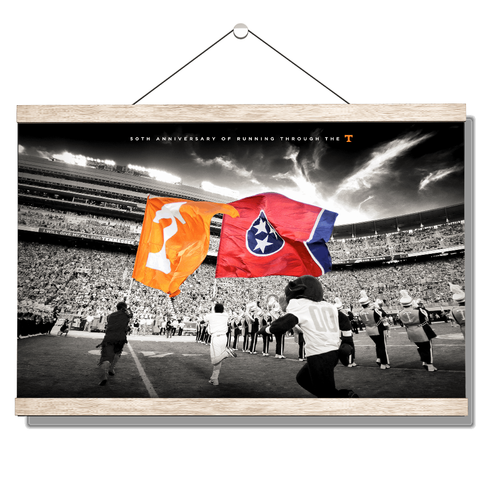 Tennessee Volunteers - 50 Years Running Through the T - College Wall Art #Canvas