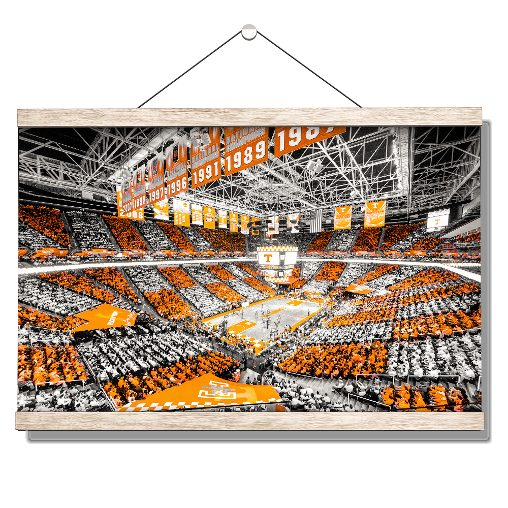 Tennessee Volunteers - Checkerboard Thompson-Boling DuoTone - College Wall Art #Canvas