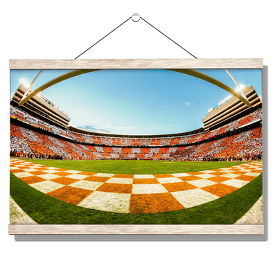 Tennessee Volunteers - Checkerboard Neyland Fisheye - College Wall Art #Hanging Canvas