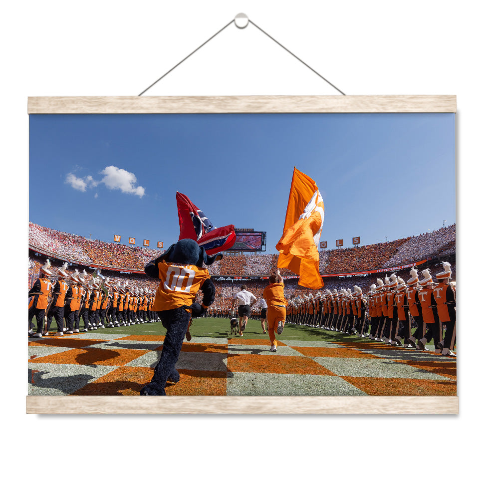 Tennessee Volunteers - Running into Checkered Neyland - College Wall Art #Hanging Canvas