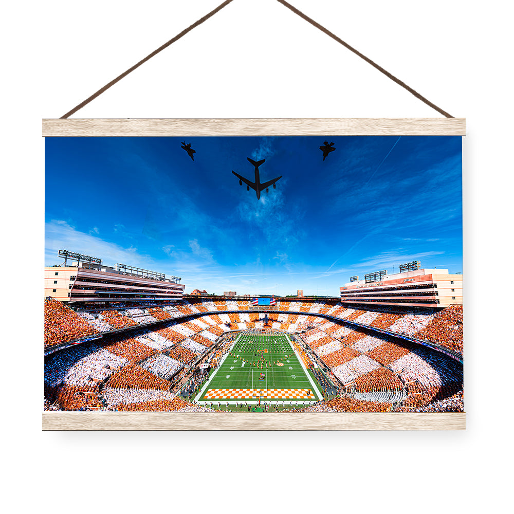 Tennessee Volunteers - National Anthem Flyover - Vol Wall Art #Canvas