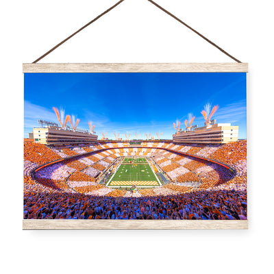 Tennessee Volunteers - Checker Neyland It's Football Time in Tennessee - Vol Wall Art  #Hanging Canvas