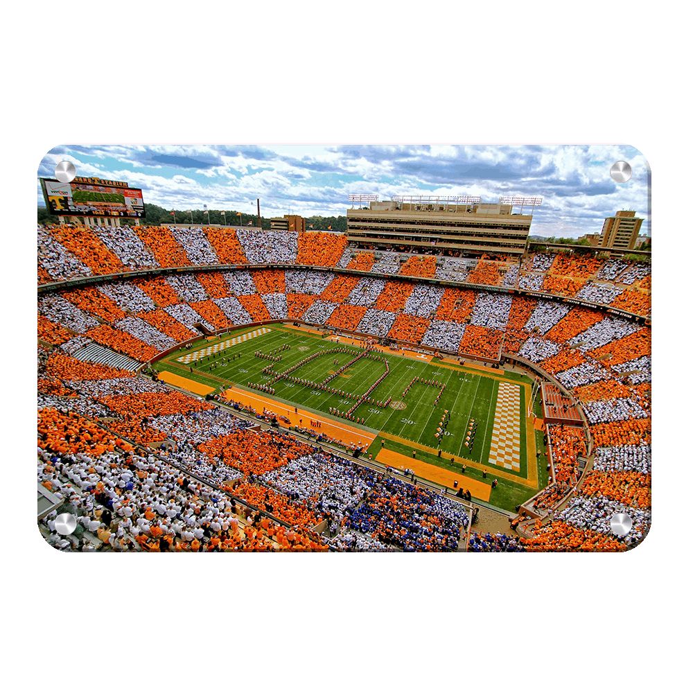 Tennessee Volunteers - Aerial Neyland Checkerboard - College Wall Art #Canvas