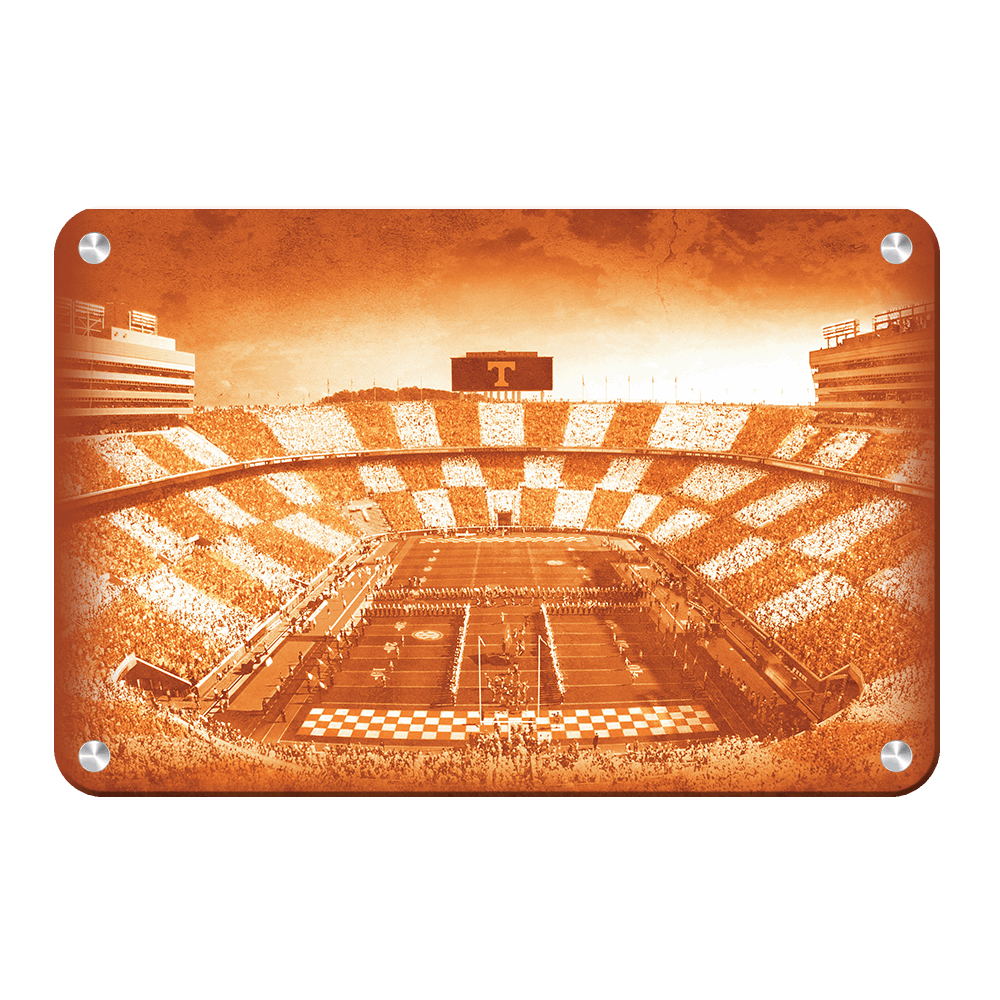 Tennessee Volunteers - Antique Neyland Checkerboard - College Wall Art #Canvas