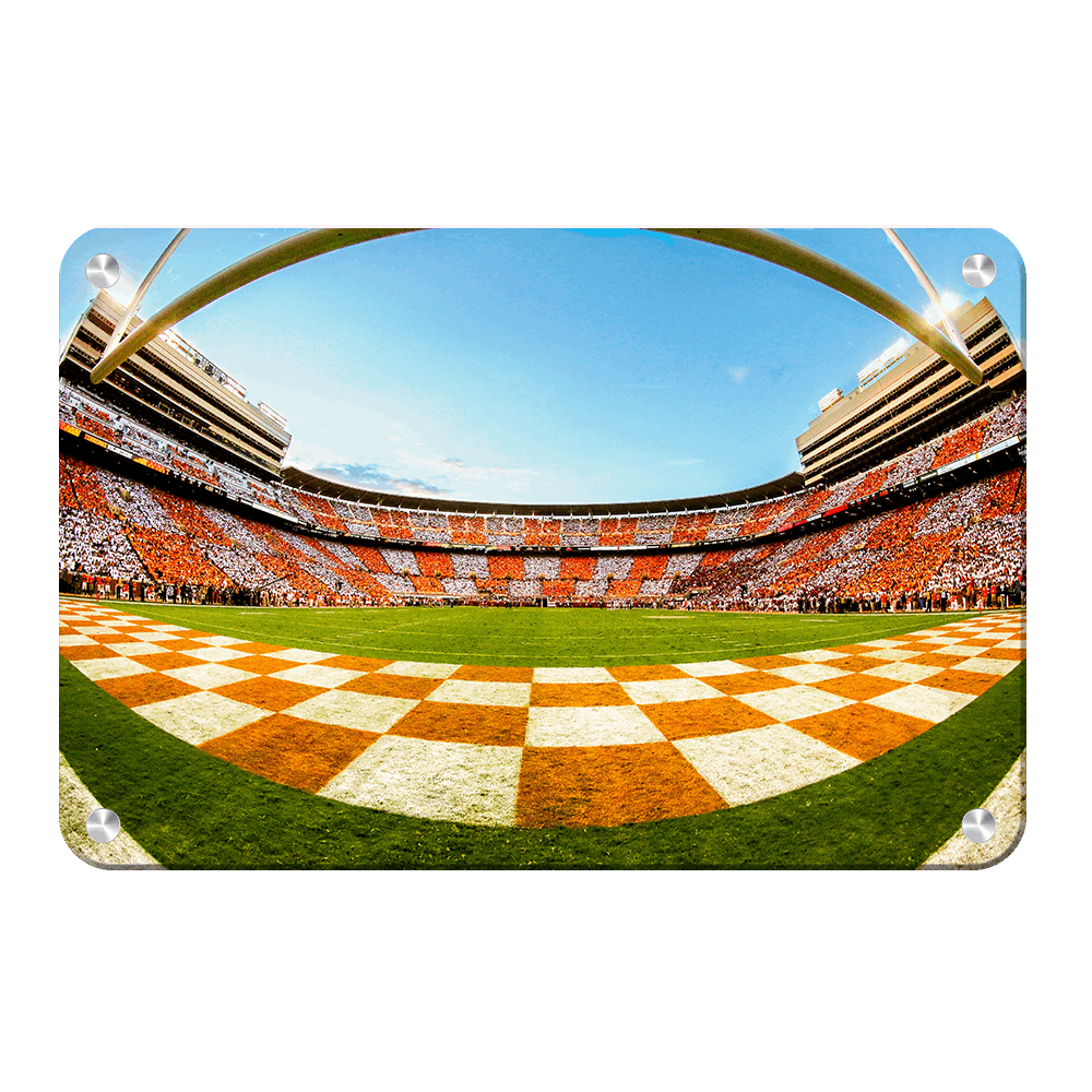 Tennessee Volunteers - Checkerboard Neyland Fisheye - College Wall Art #Canvas