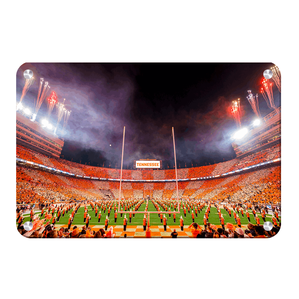 Tennessee Volunteers - Checkerboard Neyland and Pride of the Southland Band - College Wall Art #Canvas
