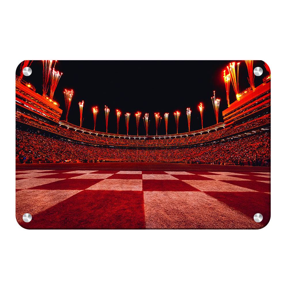 Tennessee Volunteers - Checkerboard End Zone Neyland Fireworks - College Wall Art #Canvas