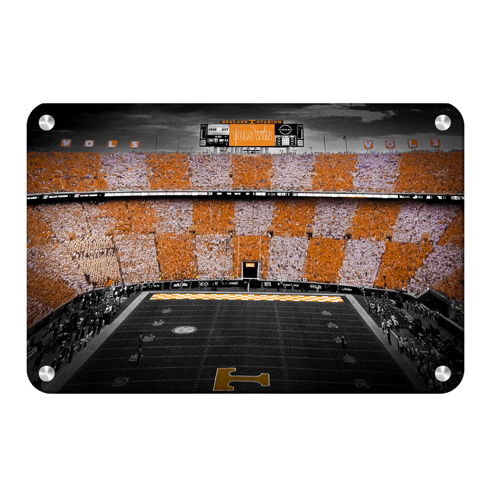 Tennessee Volunteers - Checkerboard Neyland Vols Win! - College Wall Art #Canvas