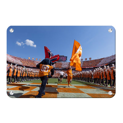 Tennessee Volunteers - Running into Checkered Neyland - College Wall Art #Metal
