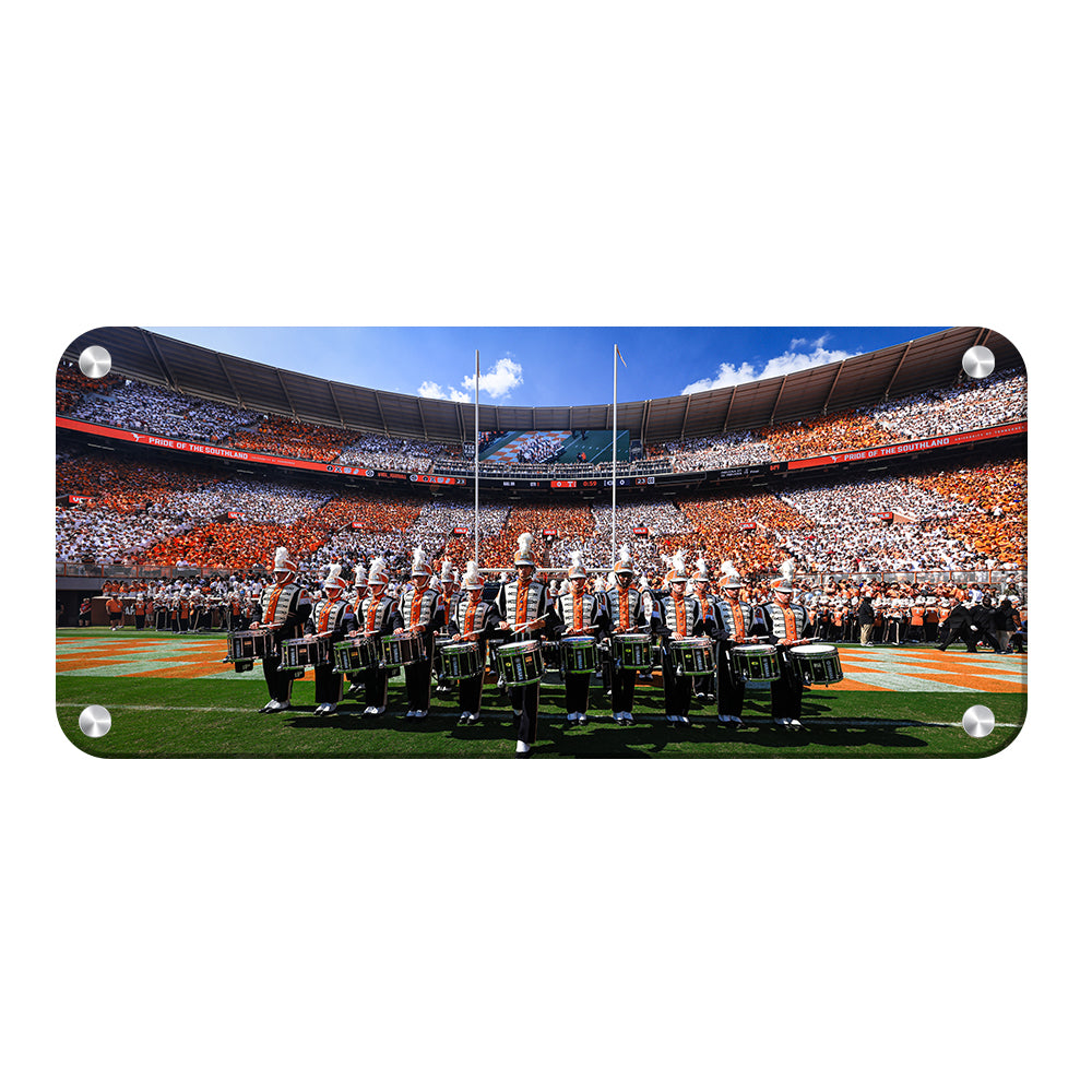 Tennessee Volunteers - Pride of the Southland Drumline Panoramic - Vol Wall Art #Canvas