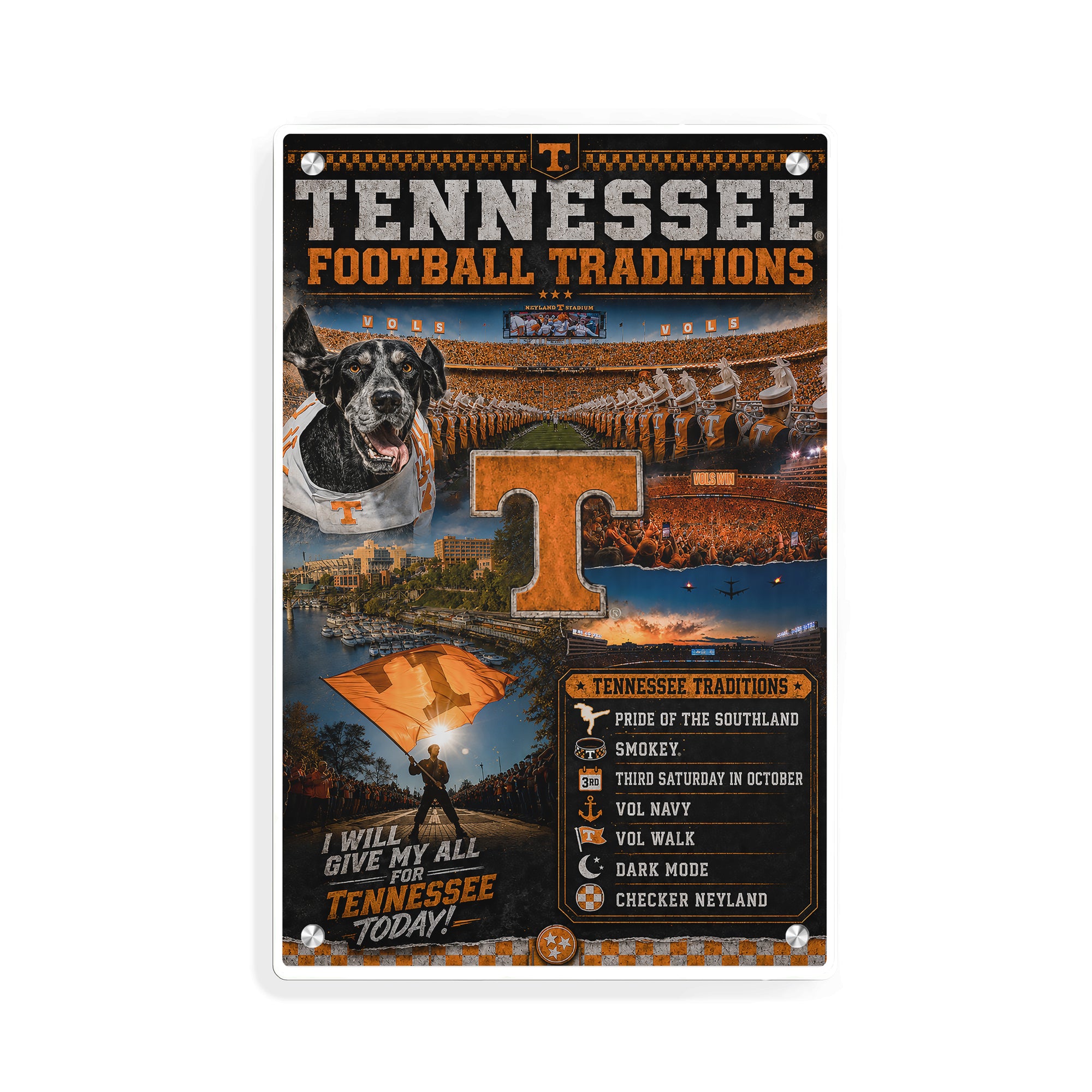 Tennessee Volunteers - Tennessee Traditions - Vol Wall Art #Metal