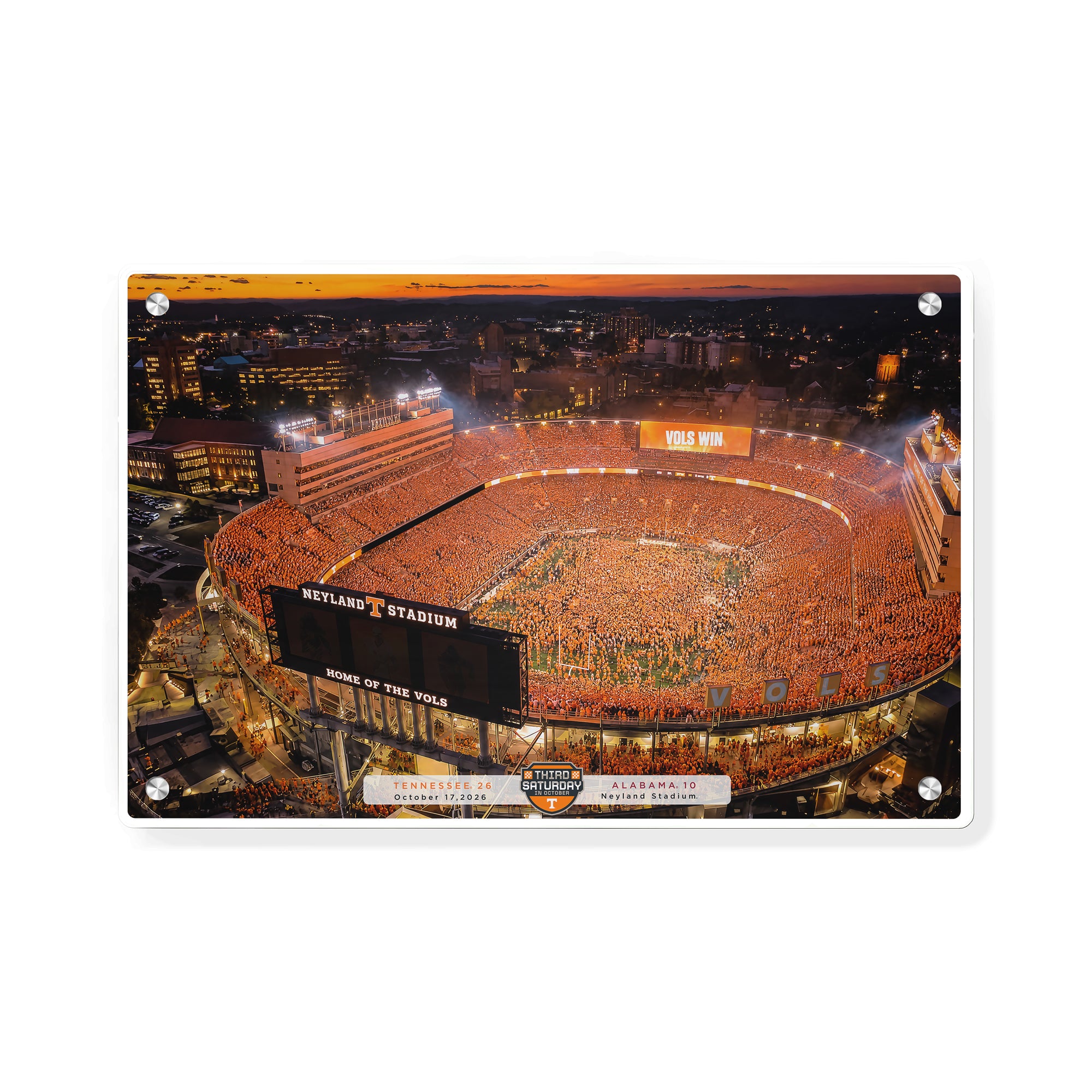 Tennessee Volunteers - Third Saturday in October Aerial 2026 - College Wall Art #Metal