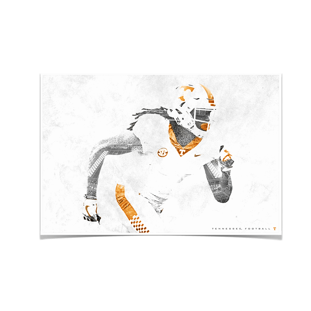 Tennessee Volunteers - Double Exposure T - College Wall Art #Canvas