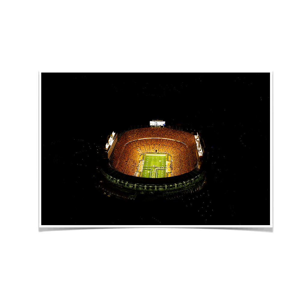 Tennessee Volunteers - Aerial Running Thru the T - College Wall Art #Canvas