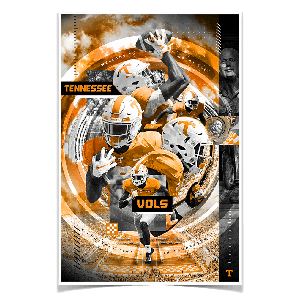 Tennessee Volunteers - Football Time - College Wall Art #Canvas