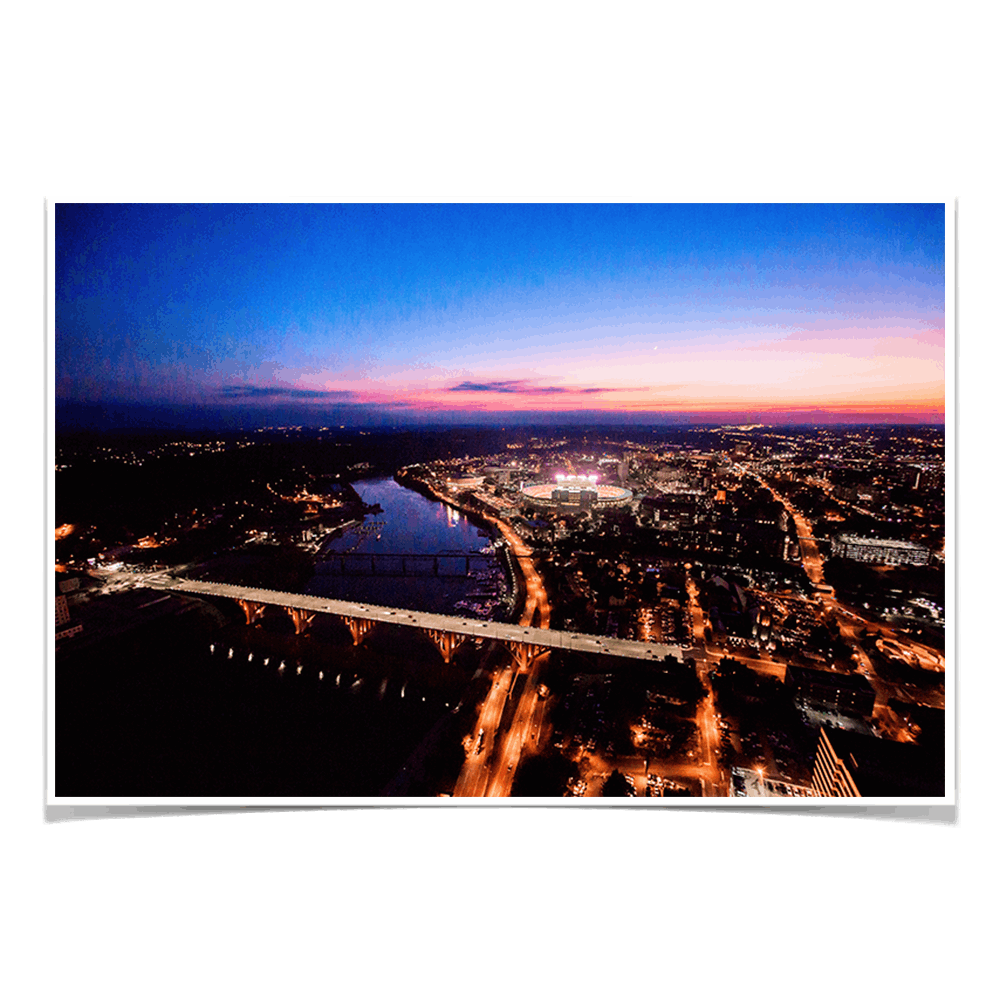 Tennessee Volunteers - Aerial sunset over Neyland - College Wall Art #Canvas
