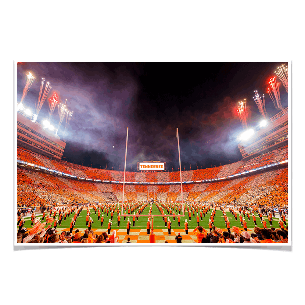 Tennessee Volunteers - Checkerboard Neyland and Pride of the Southland Band - College Wall Art #Canvas