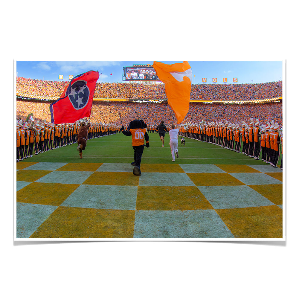 Tennessee Volunteers - Vols Running into Neyland Stadium - College Wall Art #Canvas