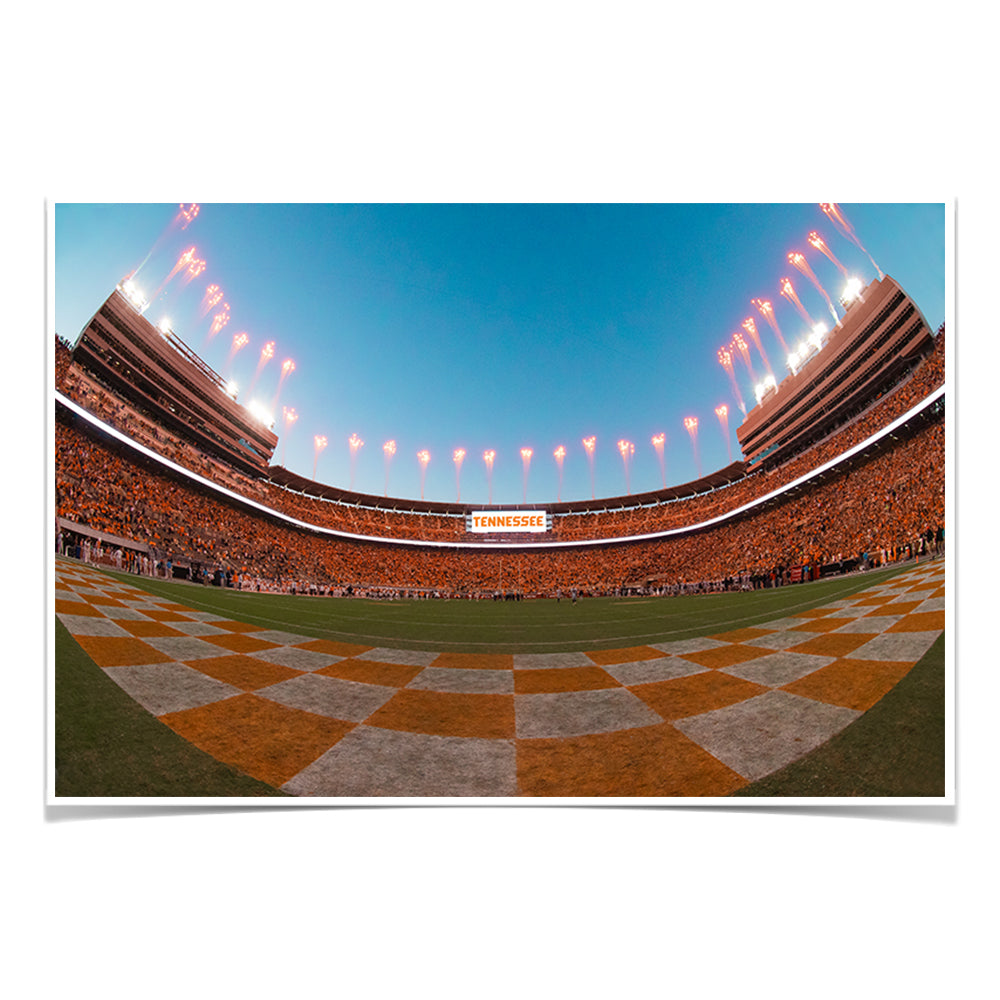 Tennessee Volunteers - Fisheye View Neyland Stadium - College Wall Art  #Canvas