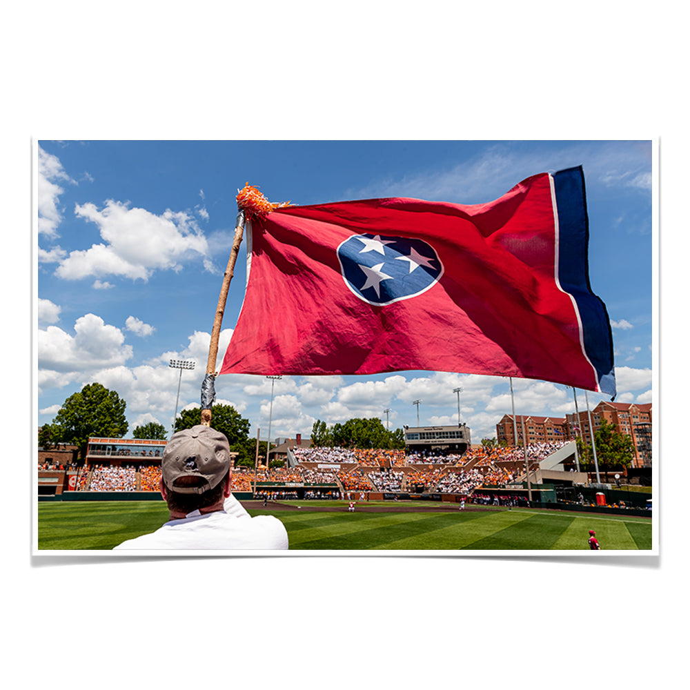 Tennessee Volunteers - Tennessee Baseball Checkered - Vol Wall Art #Canvas