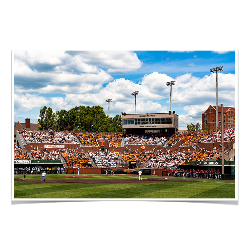 Tennessee Volunteers - Checkered Lindsey Nelson Stadium - Vol Wall Art #Canvas