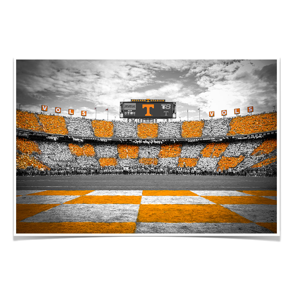 Tennessee Volunteers - Checkerboard Neyland - Vol Wall Art  #Canvas