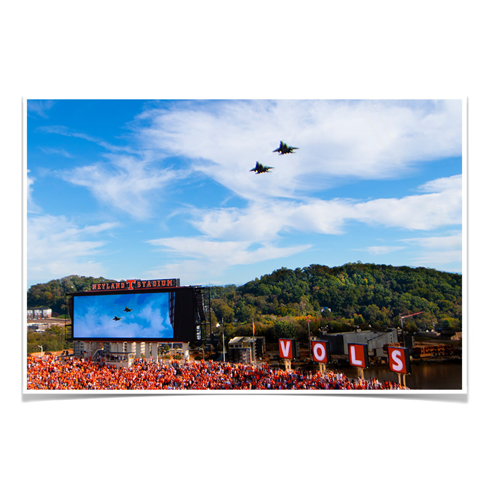 Tennessee Volunteers - Vols Fly Over - Vol Wall Art #Canvas 