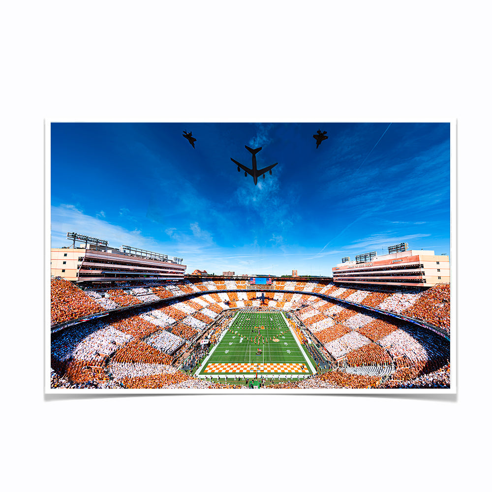 Tennessee Volunteers - National Anthem Flyover - Vol Wall Art #Canvas