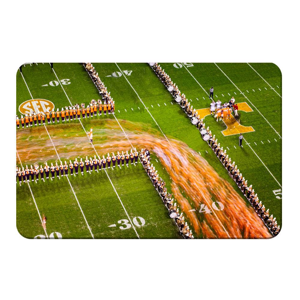 Tennessee Volunteers - Closeup Running Thru the T - College Wall Art #Canvas