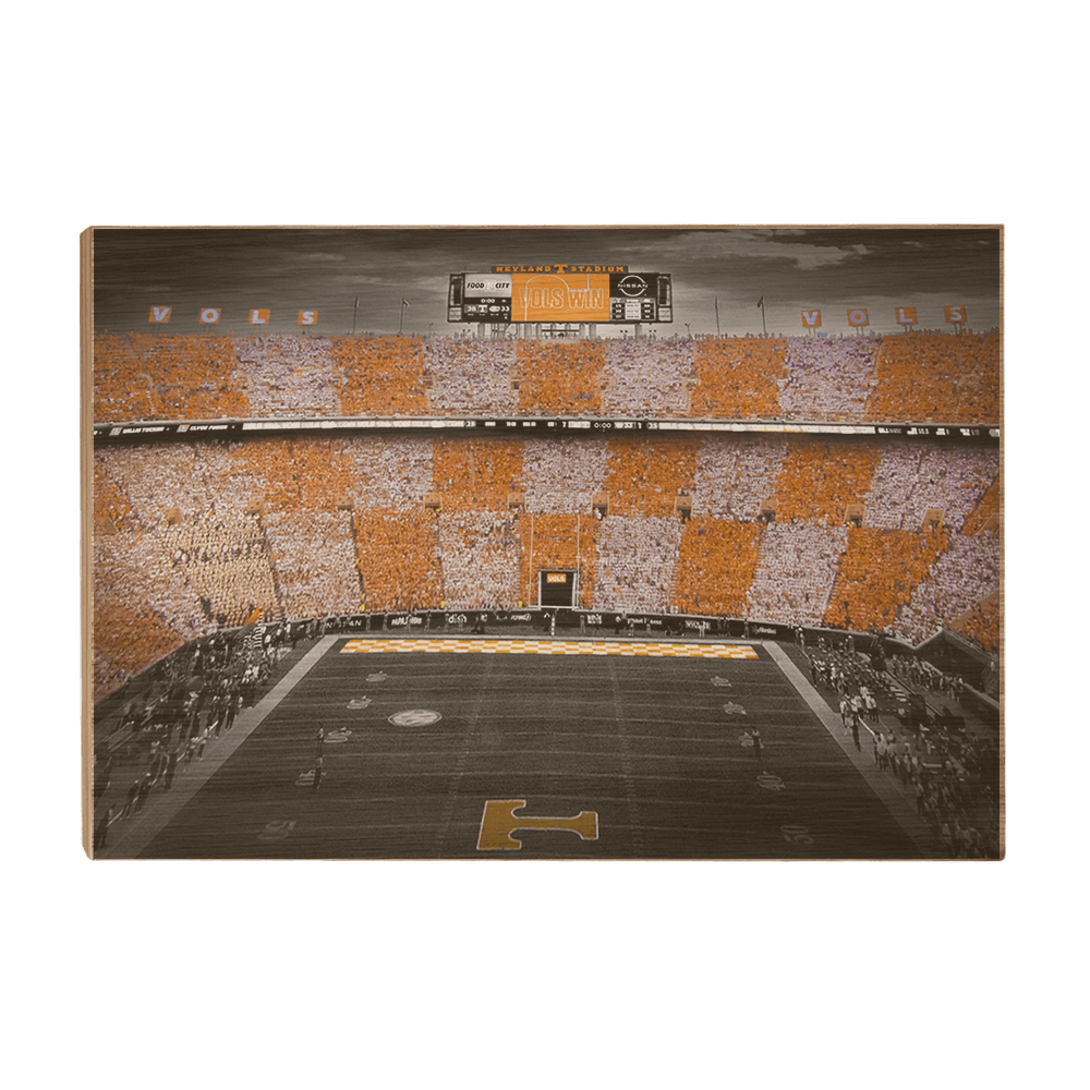 Tennessee Volunteers - Checkerboard Neyland Vols Win! - College Wall Art #Canvas