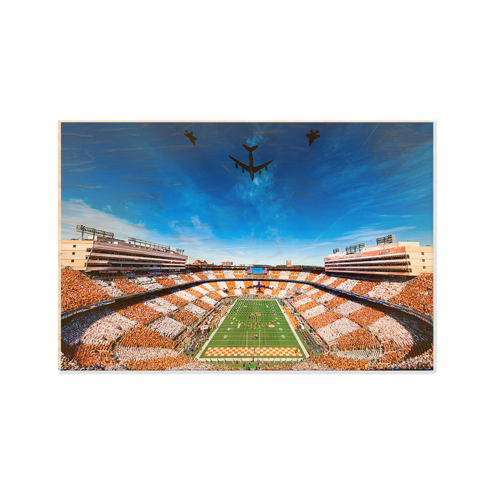 Tennessee Volunteers - National Anthem Flyover - Vol Wall Art #Canvas
