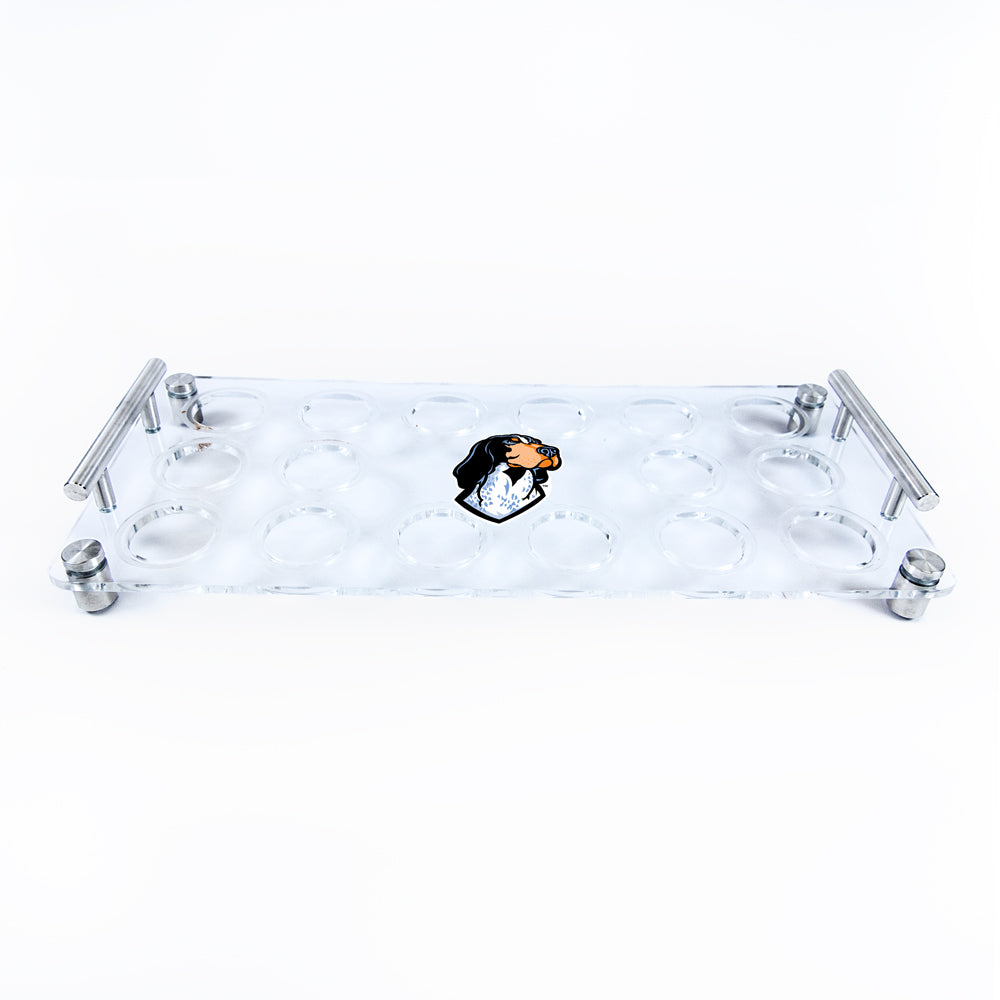 Tennessee Volunteers - Smokey Logo 16 Serving Shot Glass/Appetizer Tray