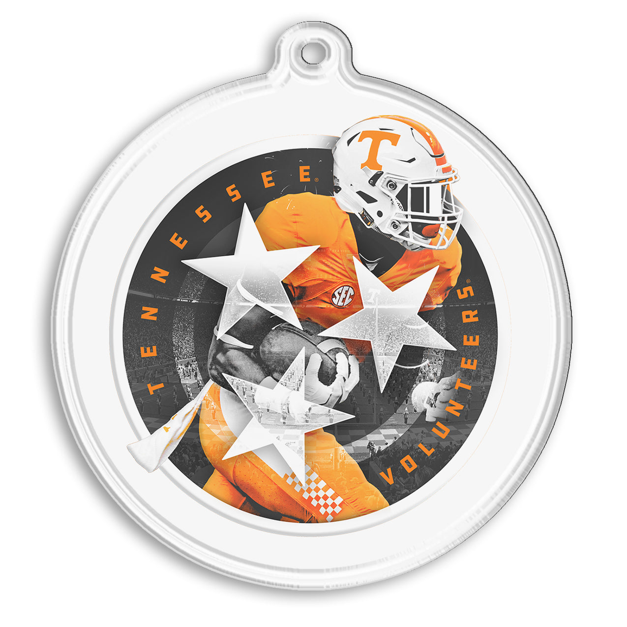 Tennessee Volunteers - Tri Star Volunteer Ornament & Bag Tag