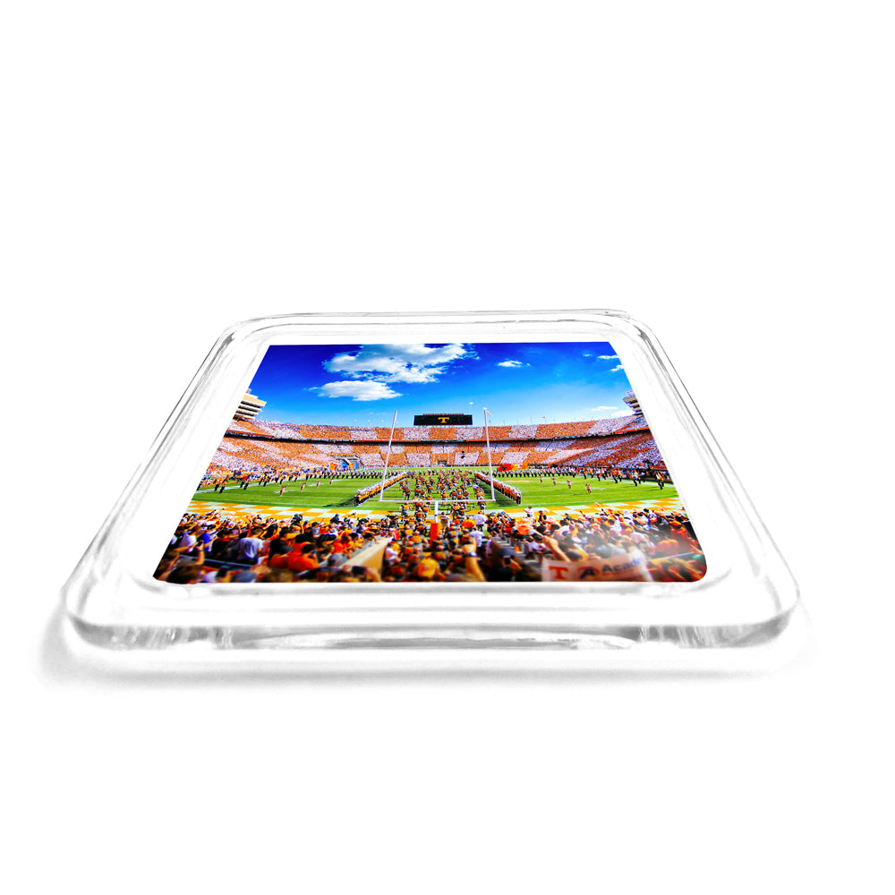 Tennessee Volunteers - Checkerboard Running Thru The T Drink Coaster