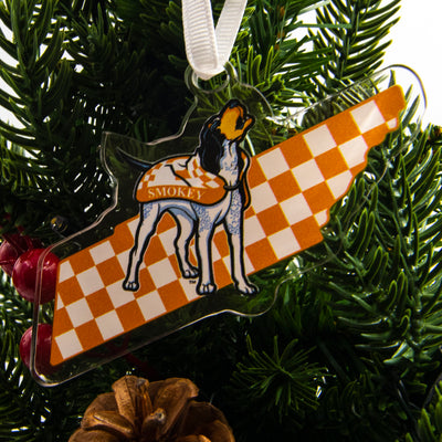 Tennessee Volunteers - Smokey's Checkerboard State Ornament & Bag Tag