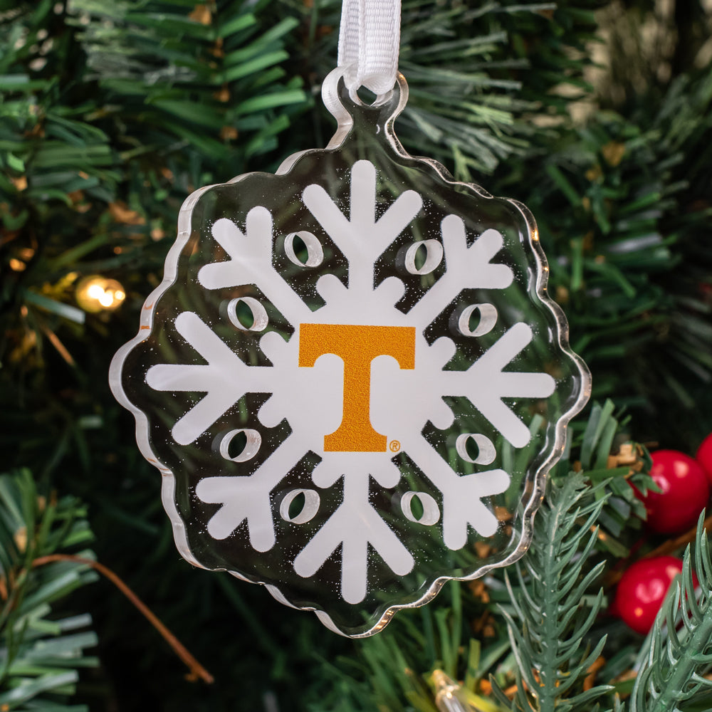 Tennessee Volunteers - Tennessee Snowflake Power T Ornament