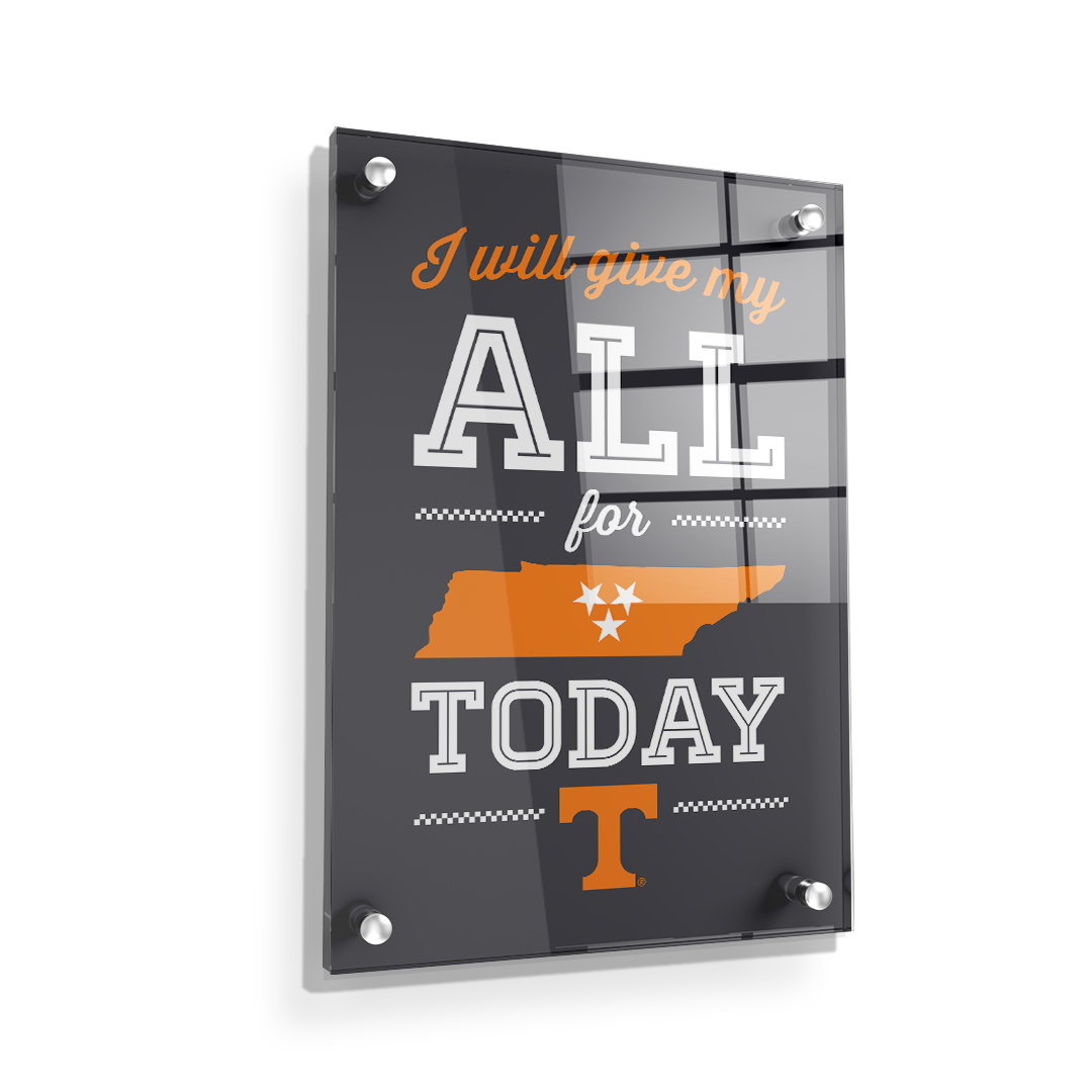 Tennessee Volunteers - I Will Give My All - College Wall Art #Canvas